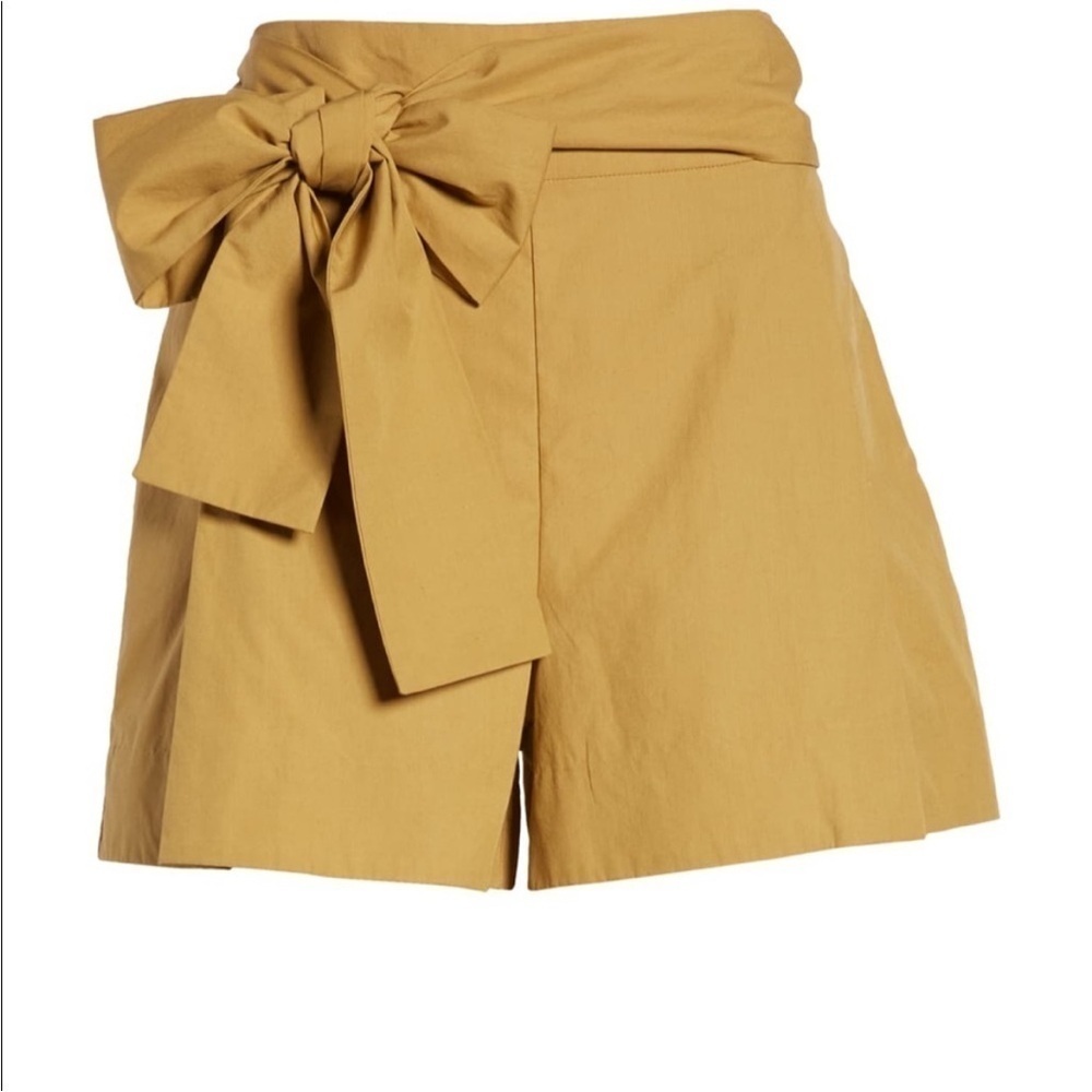 J Crew White Cotton High Waisted Tie Waist Shorts Size 14 - Picture 5 of 10